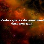 Question : Qu’est-ce que la substance blanche qui flotte dans mon eau ?